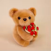 15cm Romantic Rose Bear Plush Toy