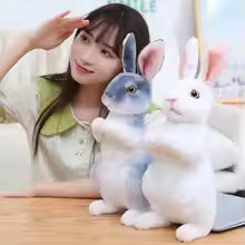 Realistic Bunny Plush Toy – Lifelike Rabbit Model