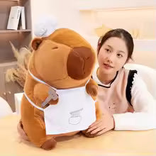 30cm Chef Capybara Plush Toy, Cute Soft Stuffed Animal