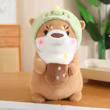 Kawaii Otter Plush Pillow, Cute Transforming Stuffed Animal