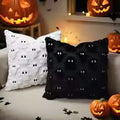 Halloween Imp Pillow Cover – Black & White Holiday Decor