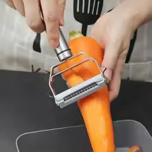 4-in-1 Stainless Steel Vegetable Grater – Potato, Carrot & Cucumber Slicer
