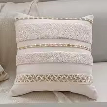 Bohemian Cotton Linen Tassel Pillow Cover 45x45cm