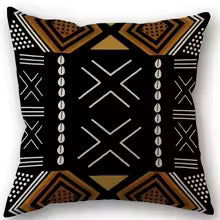 Bohemian Geometric Pattern Linen Throw Pillow Cover 45x45cm