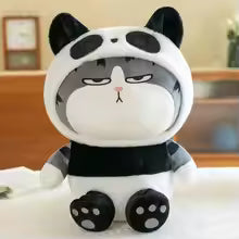 22/40cm Cartoon Cat Plush Toy, Hooded Stuffed Animal