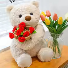 Rose Teddy Bear Plush Toy – Romantic Gift