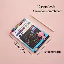Rainbow Scratch Art Paper Set for Kids