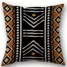 Bohemian Geometric Pattern Linen Throw Pillow Cover 45x45cm