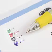 10Pcs Cute 4 Color Multicolor Ballpoint Pens