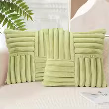 2PCS Plush Throw Pillow Covers – Soft Decorative Cushion Cases