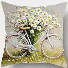 1/4pcs Floral Printed Pillowcases with Charming Scenes Sofa cushion cover