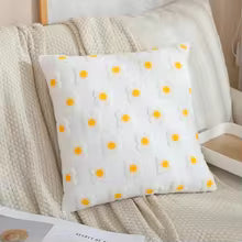 Embroidered Flower Pillow Cover – 45x45 / 30x50CM Sofa Cushion