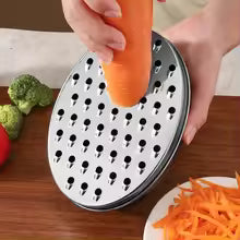 Double-Sided Stainless Steel Cheese Grater – Shredder with Container & Lid