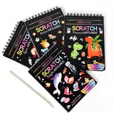 Rainbow Scratch Art Paper Set for Kids