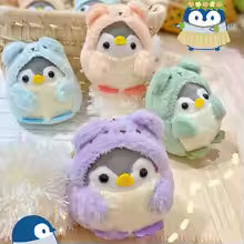 Cute Plush Toy Bear , Transforming Penguin Backpack Doll Plush Pendant