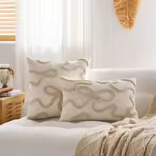Bow Chenille Throw Pillow Cover