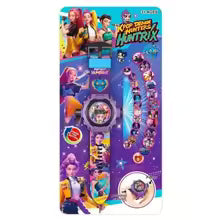 Cartoon Kids Projection Watch 24 Images Digital Electronic Wristwatch