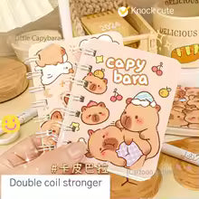 Cute Cartoon Capybara A7 Coil Notebook – Kawaii Mini Journal
