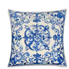 Home Decor Blue And White Floral Pattern Pillow Covers Pattern Cushion