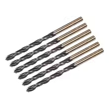 6pcs Titanium Nitride Coated M2 High Speed Steel Twist Drill Bit Set 3mm-6.5mm
