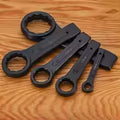 17mm-48mm Box End Striking Ring Wrench CR-V Steel 12-Point Flat Strike Spanner