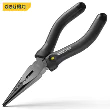 6/7 Inch Chrome Vanadium Steel Long Nose Pliers Rubberized Handle Wire Cutter