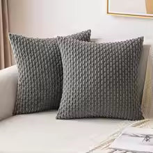 Fall Corduroy Striped Pillow Covers – Boho Farmhouse Sofa Decor