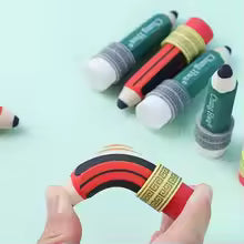 Less Rubber Debris Pencil Wiping Eraser Pencil Shape Writing Drawing Student Eraser Handwriting Good Flexibility