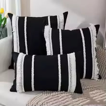 Bohemian Knitted Tassel Throw Pillow Cover