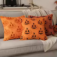 Fall Halloween Pumpkin Pillow Cover 18x18 Inch