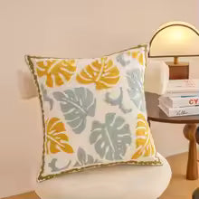 Embroidered Cotton Flower Cushion Cover For Home Sofa Bed Throw Pillowcase Living Room Decorative