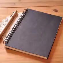 A5 A6 Spiral Sketchbook – 50 Sheets Kraft Paper Blank Drawing Notebook