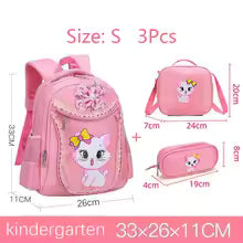 Children Backpack Pink Cute Cat Kindergarten Kid School Bag Backpack Girl Student Teenagers Waterproof Primary Bookbag SchoolBag