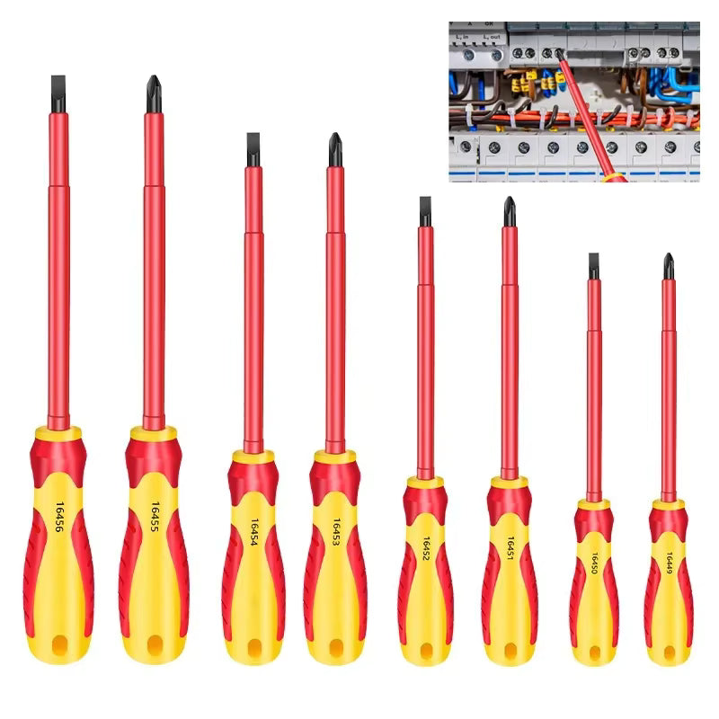 Insulated Screwdriver Slotted Cross Screwdrivers Phillips Flat Driver