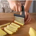 Stainless Steel Crinkle Cutter Potato Slicer Vegetable & Fruit Cutter