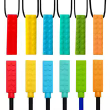 Building Block Silicone Chew Necklace for Kids