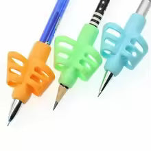 3-12pcs Children Writing Pencil Pen Holder Kids Learning Practise Silicone Pen Aid Grip Posture Correction Device for Students