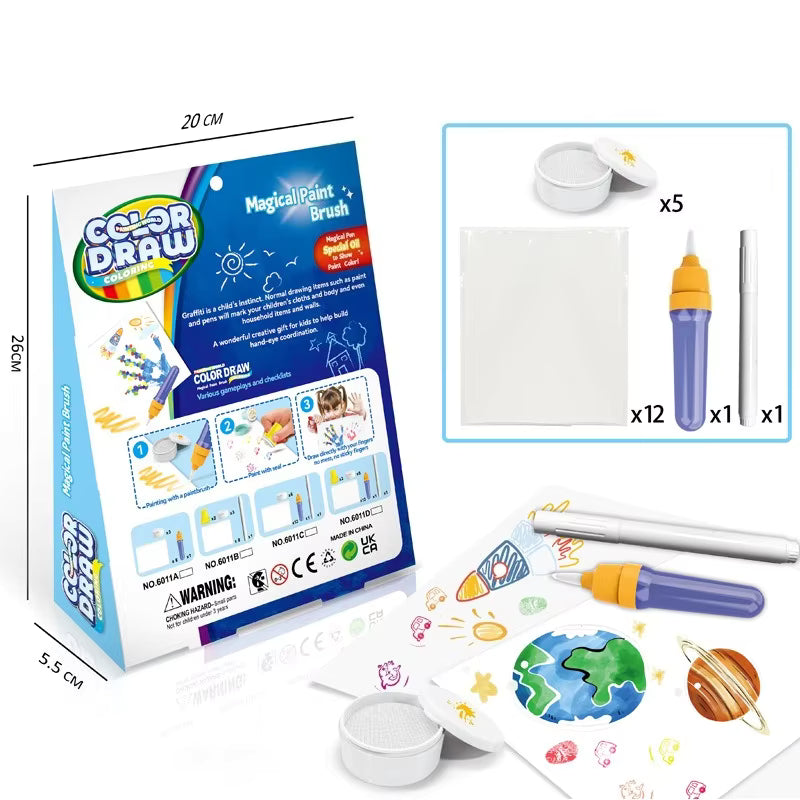 Magic Drawing Set for Kids – Fantasy Color Brush Painting Toy