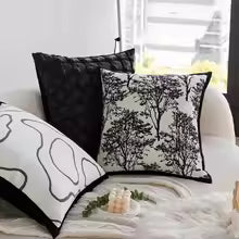 Jacquard Chenille Throw Pillow Cover 45x45cm