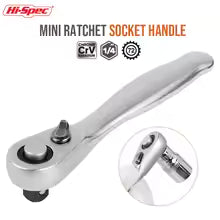 1/4 Inch Double-Ended Mini Ratchet Bit Driver 72-Tooth Quick Release Socket Wrench