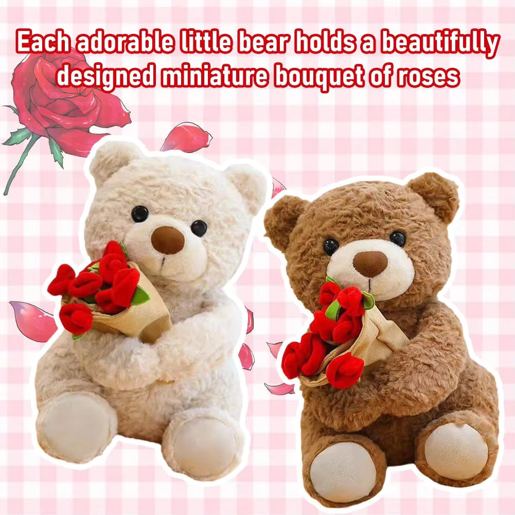 Rose Teddy Bear Plush Toy – Romantic Gift
