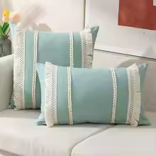 Bohemian Knitted Tassel Throw Pillow Cover