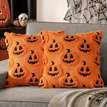 Fall Halloween Pumpkin Pillow Cover 18x18 Inch