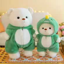 30-40cm Kawaii Bear in Clothes Plush Toys Stuffed Animal Lina Bear Soft Doll