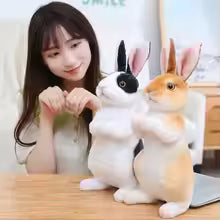 Realistic Bunny Plush Toy – Lifelike Rabbit Model