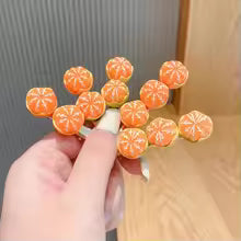 Orange Hair Clips Cute Hairpins Girls Kids Funny Barrette Fruit Cartoon Creativity Hairpin Headband Summer Hair Accessories