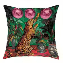 Home Decor Leopard & Tropical Floral Decorative Pillow Covers Pattern