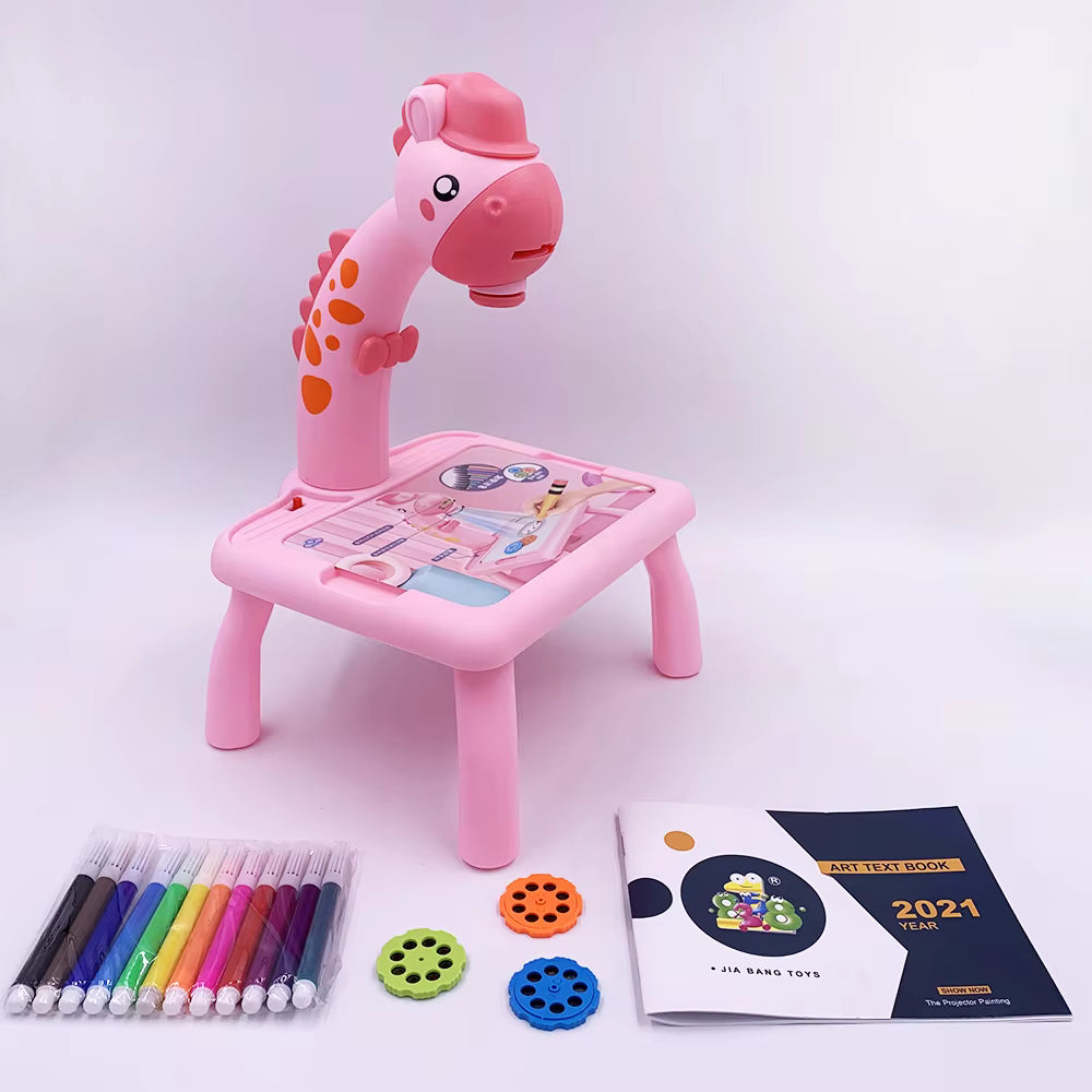 Mini LED Projector Drawing Board for Kids, Light Tracing Table
