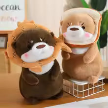 Kawaii Otter Plush Pillow, Cute Transforming Stuffed Animal