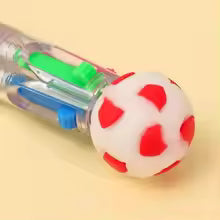 1/2/3/4/5PCS Cute Soccer Four-color Ballpoint Pen Cartoon Multi-color Mini Journal Writing Pens Boy Kids Stationery